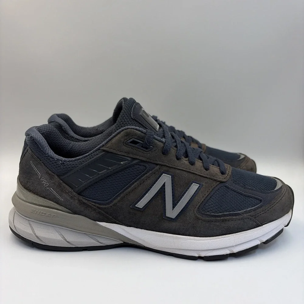 New Balance 990v5 Shoes Mens Size 9.5D Blue Navy Made In USA Running Sneaker